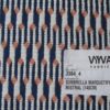 Vyva Fabrics Sunbrella Marquetry Mistral J384 oranje koningsblauw wit