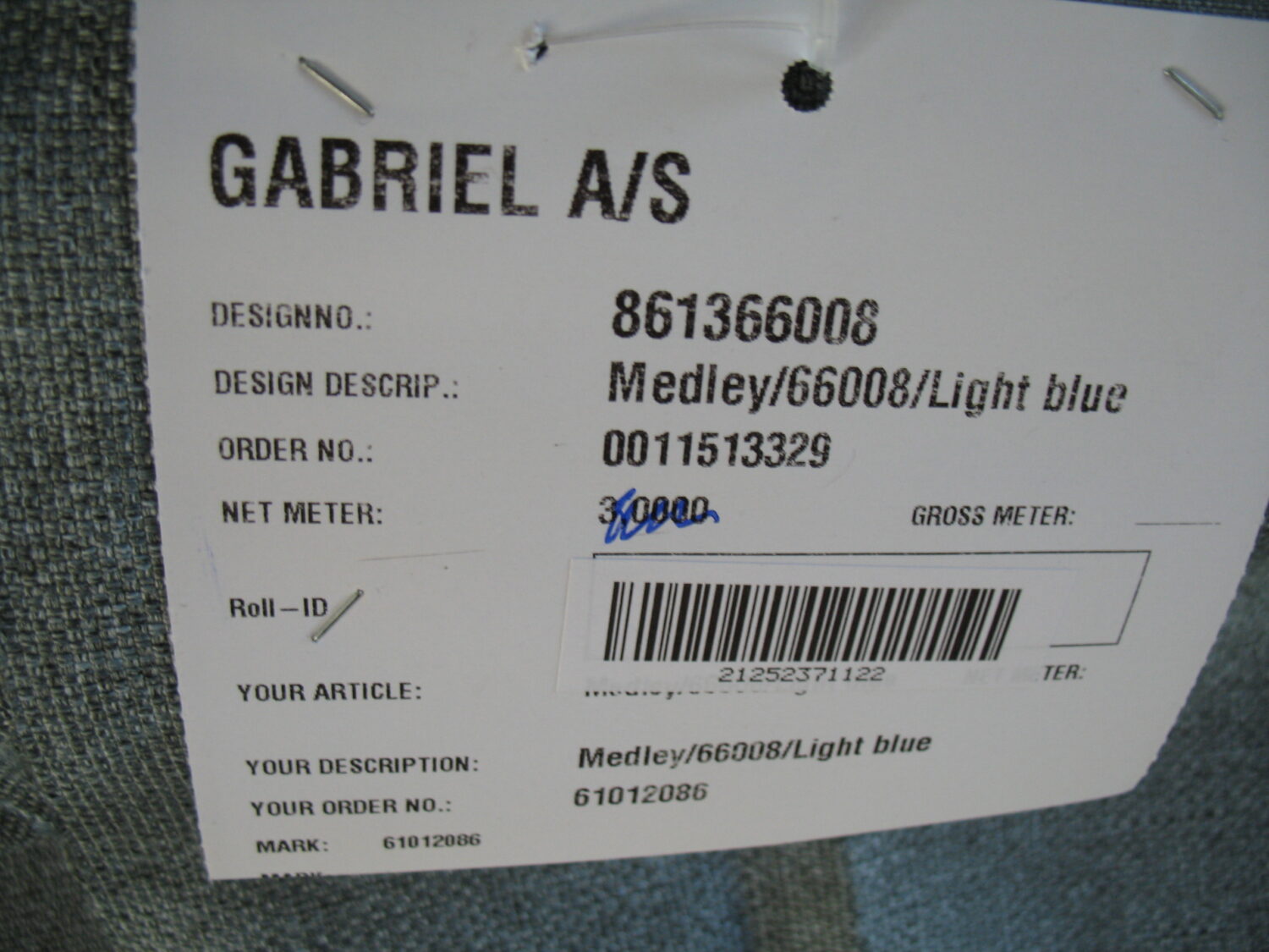 Gabriel Medley 66008 Light Blue lichtblauw