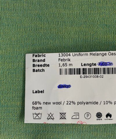 Kvadrat Febrik Uniform Melange 963 Oase turquoise geel groen